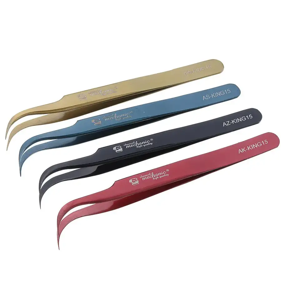 1Pcs Mechanic King15 Tweezers Electronics Ic Chip Removal Tool Soldering Pliers For Motherboard Repair Forceps 1