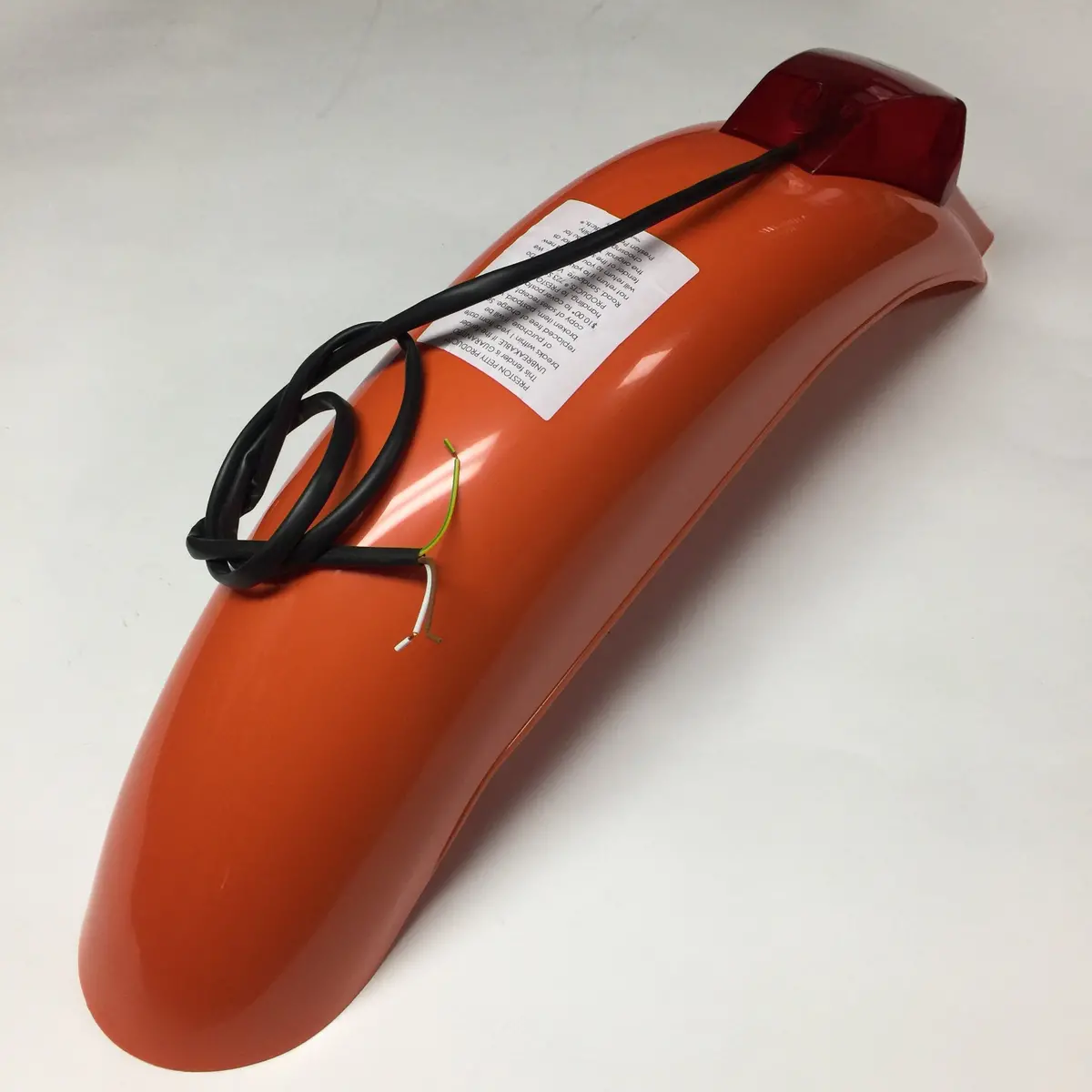 It Preston Petty, Vintage, Universal Rear Fender, With Taillight Assembly, Pumpkin Orange 1