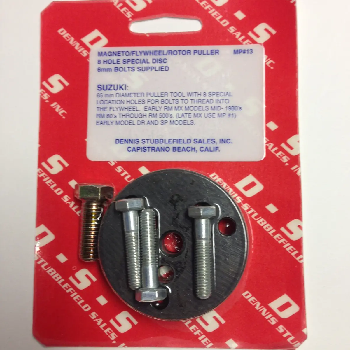 Mp#13, 65Mm Diameter 8 Hole Special Disc With 6Mm Bolts, Flywheel/Magneto/Rotor Puller 1