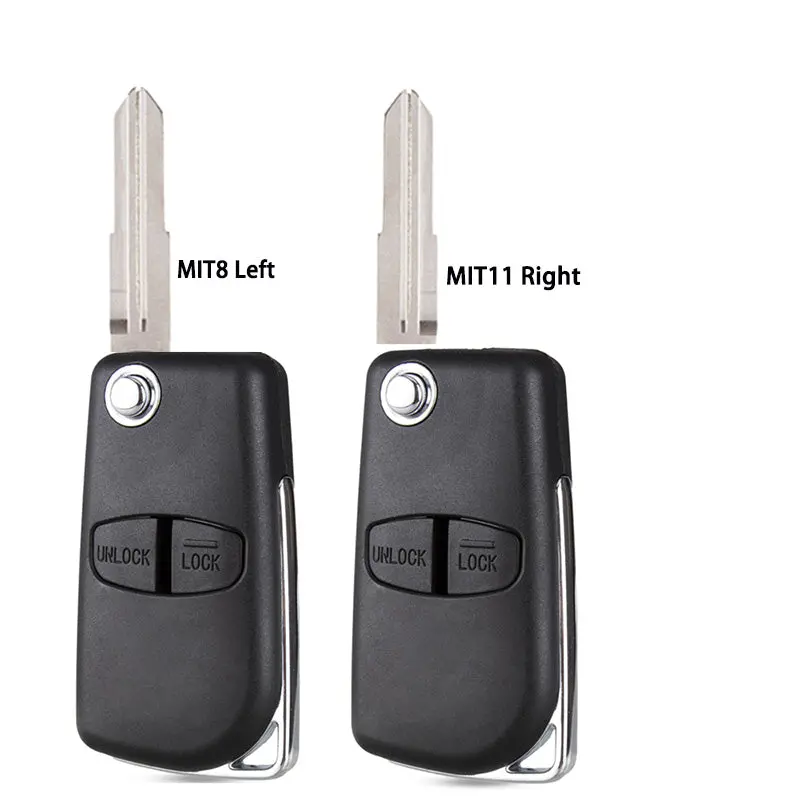 Modified Flip Remote Key Shell Case Fob For Mitsubishi Lancer Evolution Grandis Outlander 2 Button 1