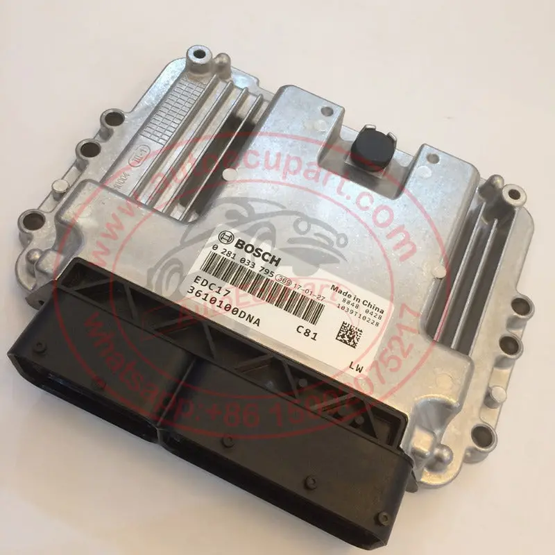 New Original 0281033795 Bosch Edc17c81 Ecu (0 281 033 795) For Sinotruk Homan Isuzu Foton Ollin Truck Engine Computer Electronic Control Module Ecm 1