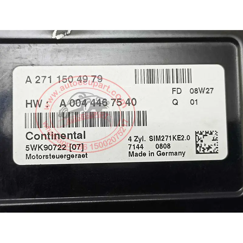 New A2711504979 Sim271ke2.0 Ecu For Mercedes Benz W204 C-Class Electronic Control Module Ecm (A 271 150 49 79) 2