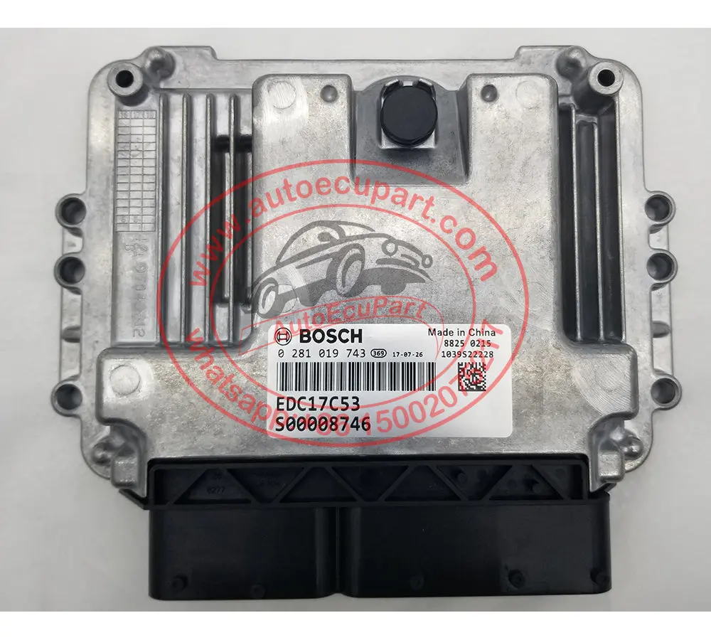 New Bosch Diesel Engine Electronic Control Module Ecu 0281019743 (0 281 019 743) Edc17c53 For Joylong, King Long 1