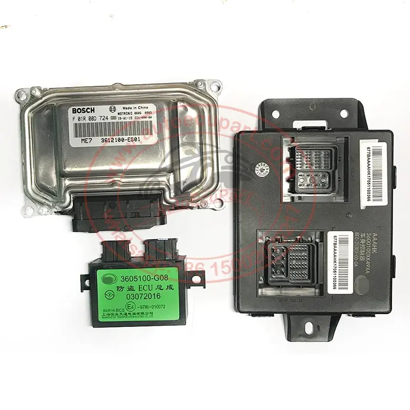 New Bosch Me7 Ecu F01r00d724 3612100-Eg01+ Bcm 3600100Xk49xa+ Immobilizer 3605100-G08 03072016 For Great Wall Haval H1 1