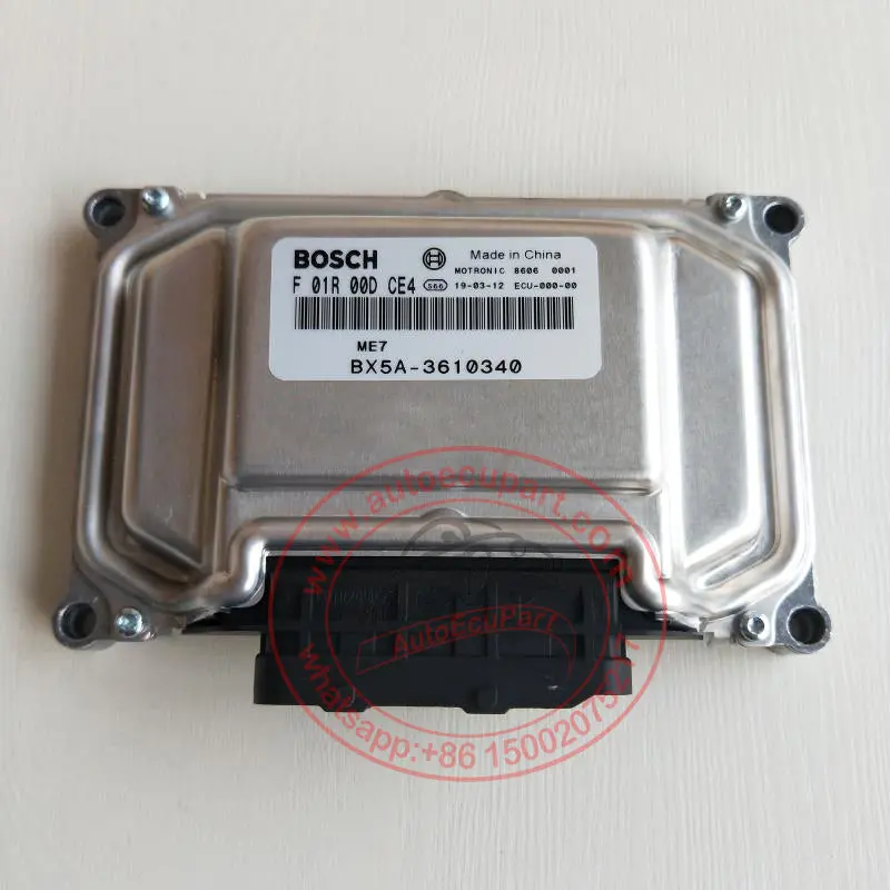 New Bosch Me7 Ecu F01r00dce4 Bx5a-3610340 4A92s (F 01R 00D Ce4) For Dongfeng Joyear 1