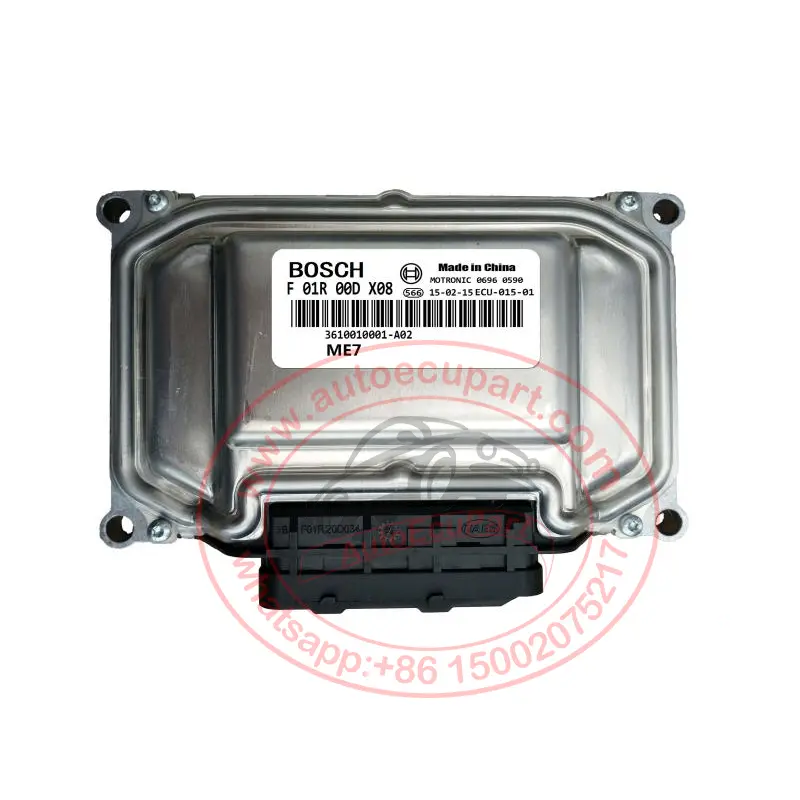 New Bosch Me7 Ecu F01r00dx08 3610010001-A02 (F 01R 00D X08) For Zotye Z500 Engine Computer 1