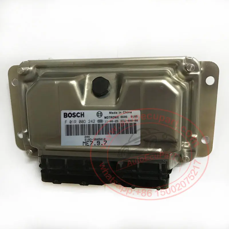 New Bosch Me7.9.7 Ecu F01r00d242 S18d-3605010 For Chery Beat Engine Computer (F 01R 00D 242) 1