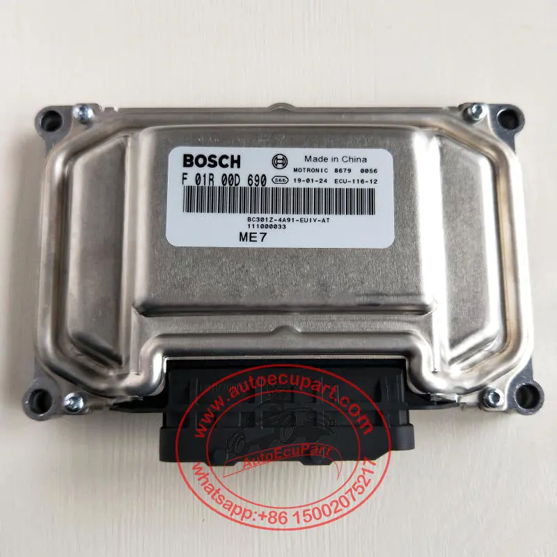 New Engine Computer Me7 F01r00d690/ F 01R 00D 690/ 4A91 For Bosch Ecu Baic Senova 1