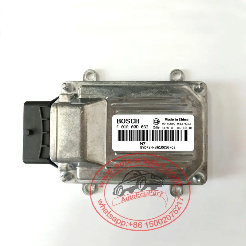New Engine Computer Bosch M7 Ecu F01rb0d032 F01r00d032/3610010-C3 For Byd F3 4G15s 2