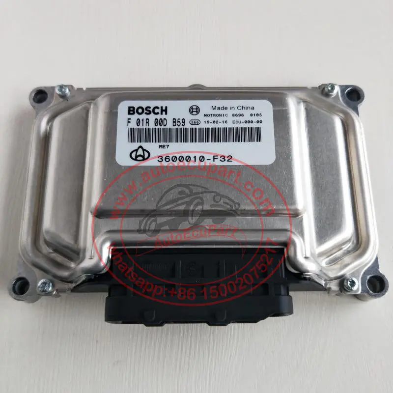 New Engine Computer Bosch Me7 Ecu F01r00db59 F01r00db61 3600010-F32(38) For Changan Eado Cx30 1