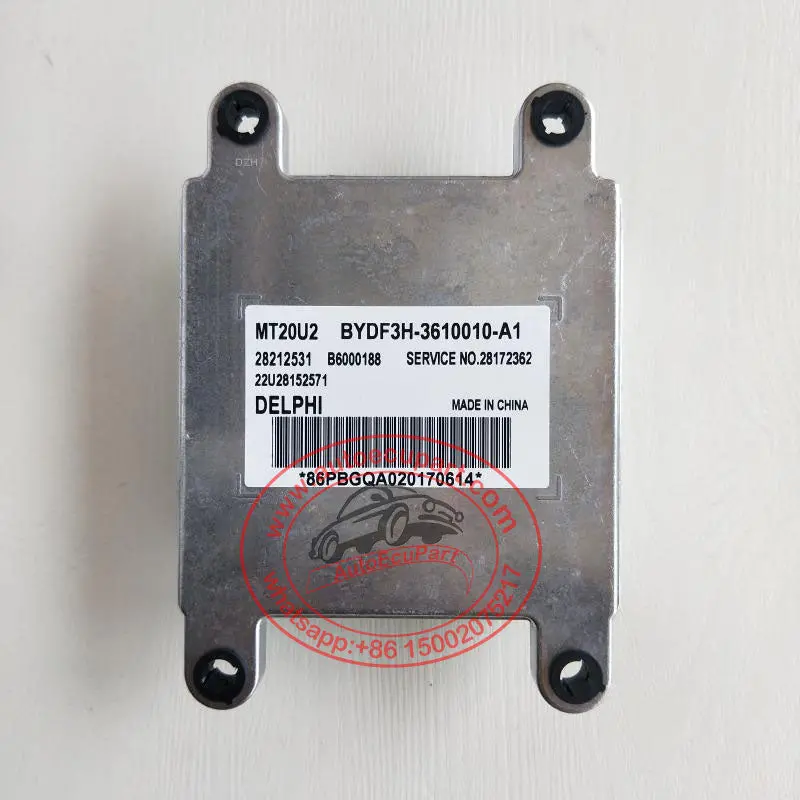 New Engine Computer Delphi Mt20u2 Ecu Bydf3h-3610010-A1 28212531 B6000188 For Byd F3 1