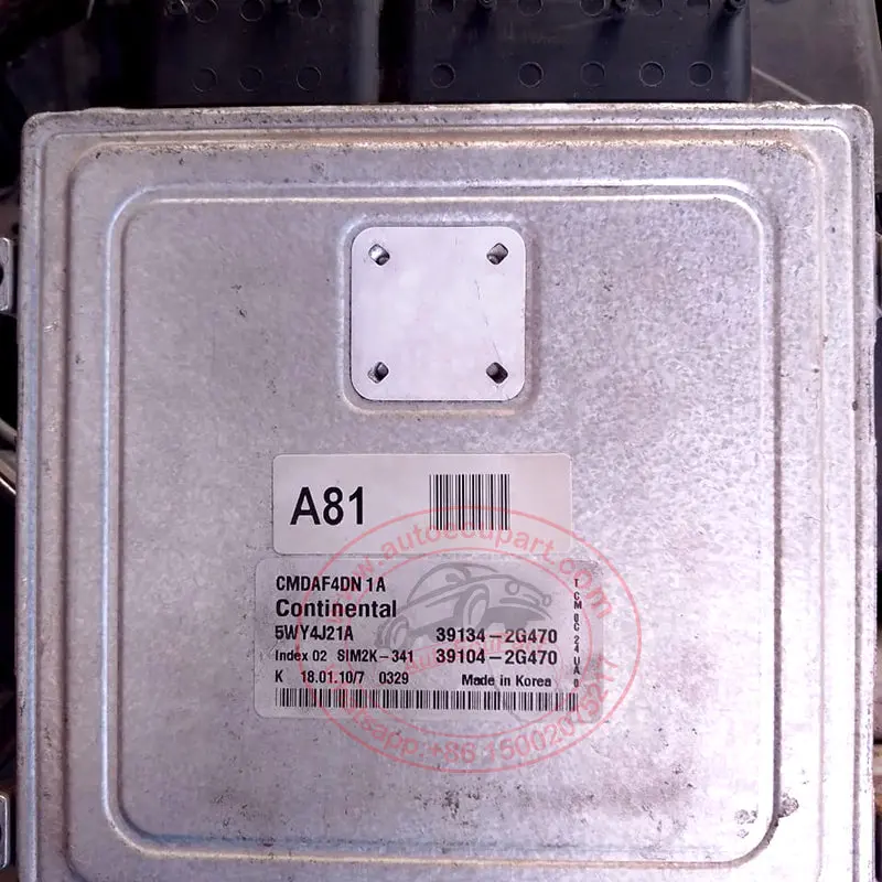 New A81 39134-2G470 Sim2k-341 Ecu For Hyundai Santa Fe 2010-2012 Automatic Transmission Engine Computer 39104-2G470 1