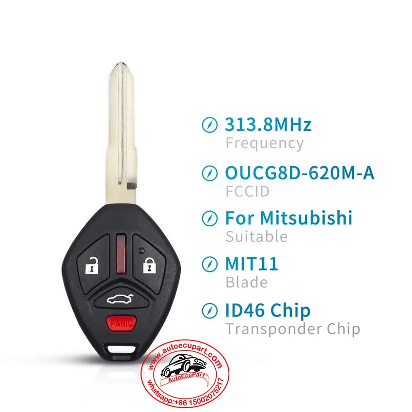 Oucg8d-620M-A Remote Key 313.8Mhz Id46 4 Button For Mitsubishi Eclipse Galant 1