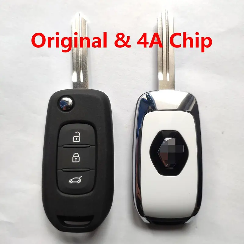 Original 3 Buttons 434 Mhz Flip Remote Key For Renault Megane 4 Captur Kadjar Symbol 1