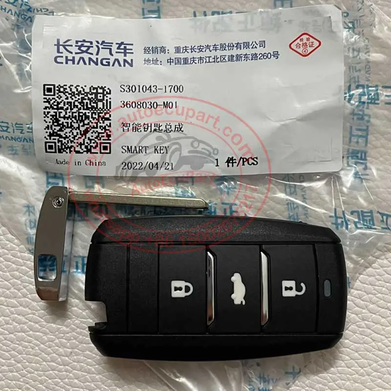 Original 3608030-M01 Proximity Control 433Mhz 4D60 For Changan Cs75 2016 Smart Key 3 Button 1