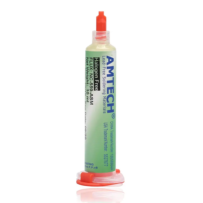 Original Bga Lead Free No-Clean Pcb Ic Reballing Paste Grease Soldering Flux Amtech Nc-559-Asm 10Ml 1