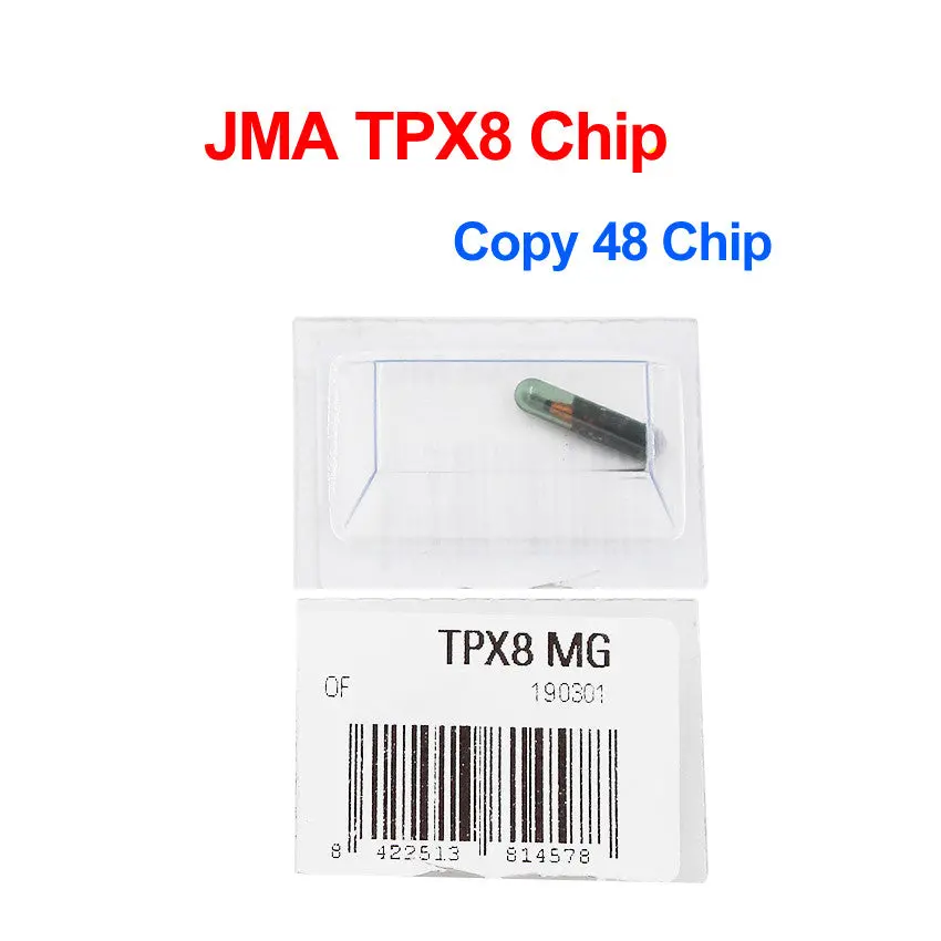 5Pcs Original Jma Glass Megamos Tpx8 Crypto Id48 Transponder Chip Cloneable 1