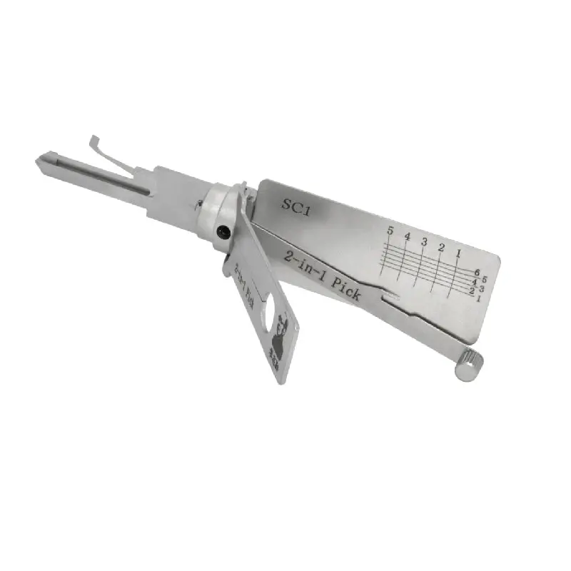 Original Lishi Sc1 2-In-1 Lock Pick Decoder  5-Pin Schlage Keyway Tool—Anti Glare 1