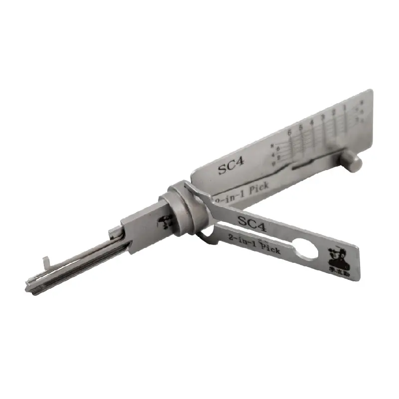Original Lishi Sc4 2-In-1 Lock Pick Decoder 6-Pin - Schlage Keyway Tool 1