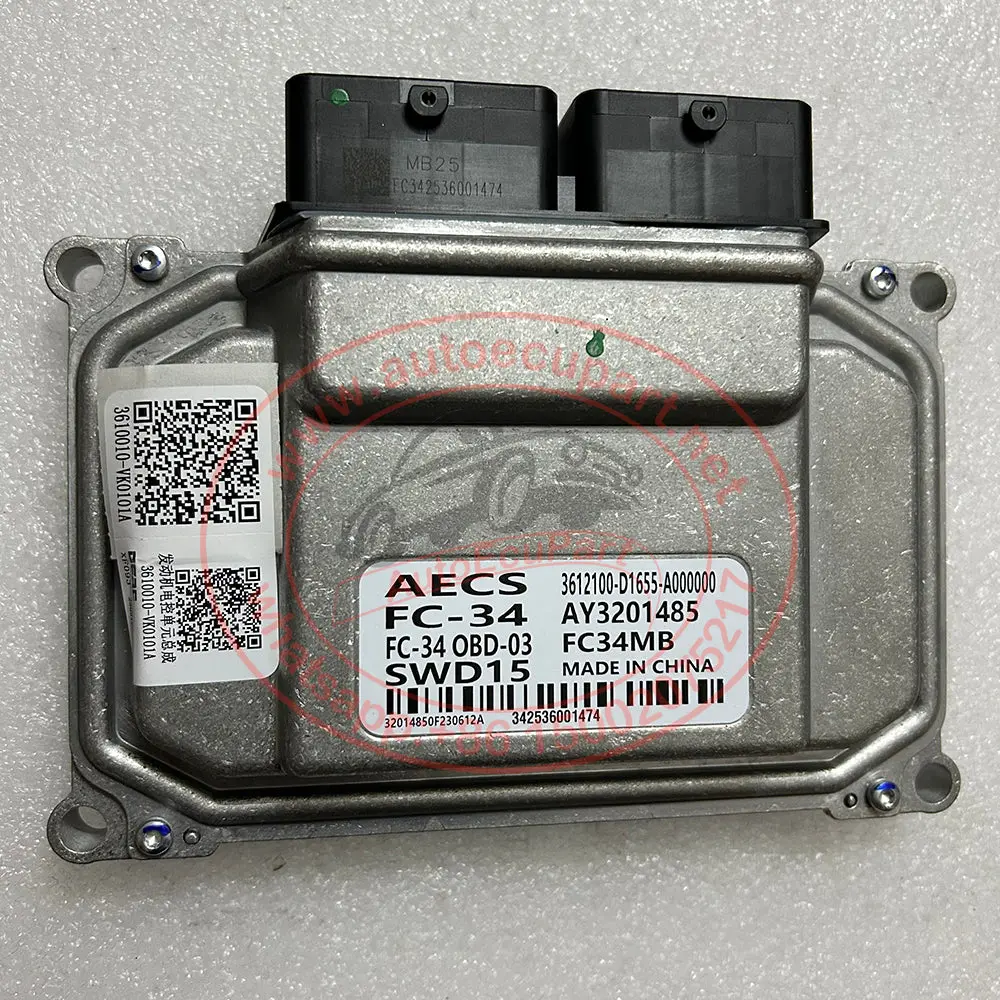 Original New Ay3201485 3612100-D1655-A000000 Aecs Fc-34 Ecu 3610010-Vk0101a For Jin Bei Swm Engine Computer Ecm 1