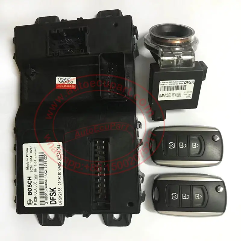 Original New Bcm F03h00a356 Dfsk2155 2108010-Sa05 + Immo Antenna 3605010-Sa02 F03h00h020 +2Pcs Flip Remote Control For Dfsk Glory 560 1