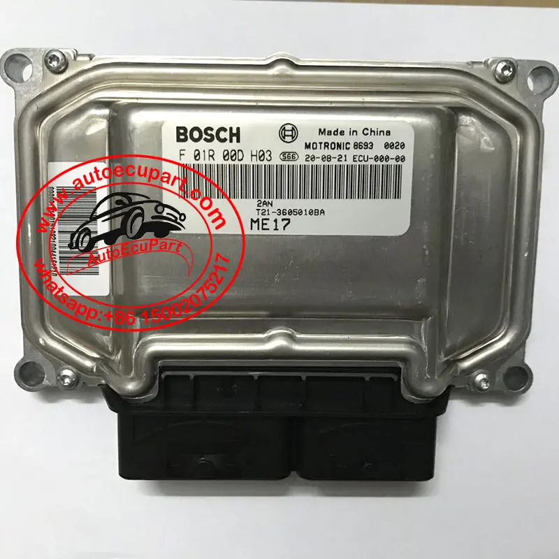 Original New Bosch Me17 Ecu F01r00dh03 (F 01R 00D H03 ) T21-3605010Ba For Chery Tiggo Engine Computer 1