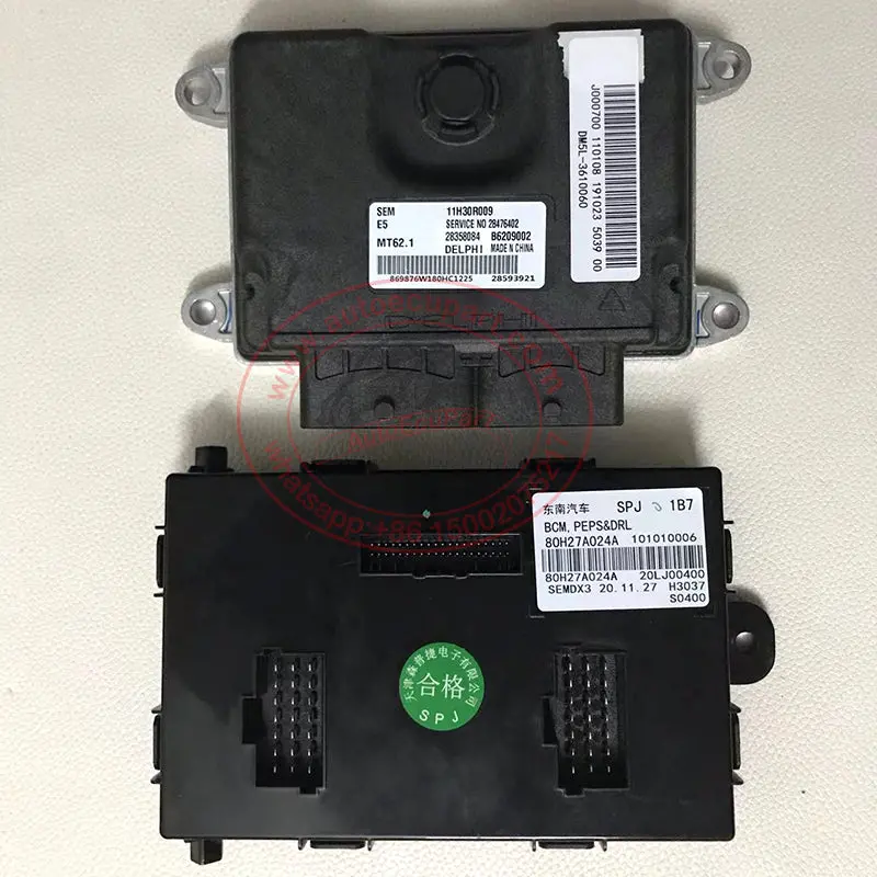 Original New Delphi Mt62.1 Ecu 11H30r009 28476402 B6209002 + Bcm Peps 80H27a024a For Soueast Dx3 1