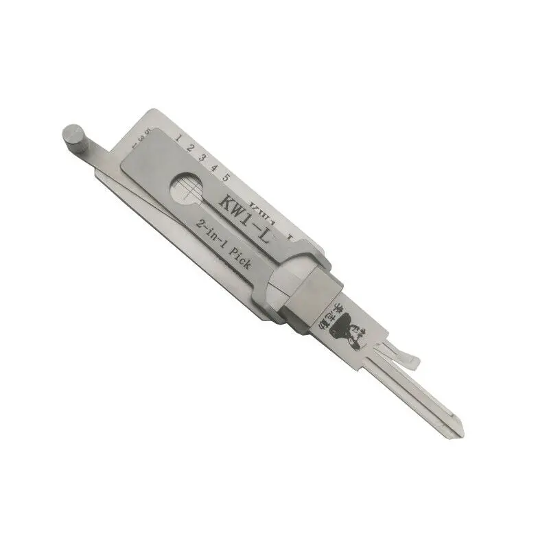 Original Lishi Kw1-L Left Handed Residential Commercial 2-In-1 Lock Pick Decoder 5-Pin Kwikset Keyway Tool—Anti Glare 1