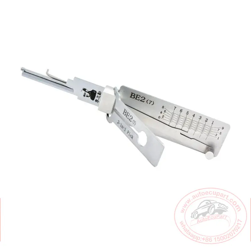Original Lishi Be2 / 7-Pin / 2-In1 / Residential Tool / Best A / Anti Glare 1