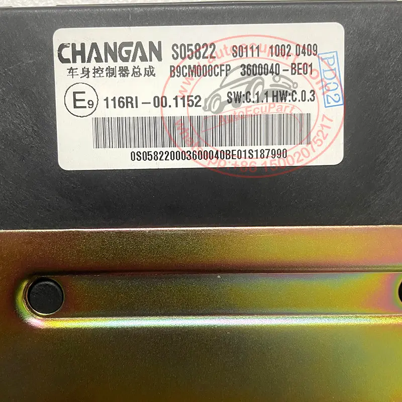 Original New Bcm 3600040-Be01 S05822 B9cm000cfp For Changan Cs15 Bcm Body Control Module 3600040Be01 2