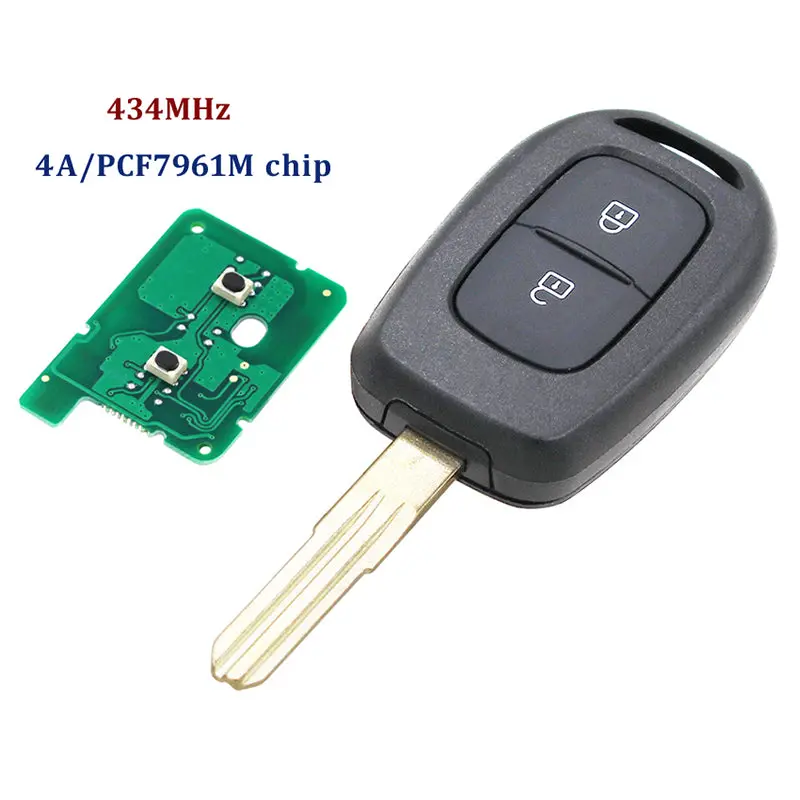 Pcf7961m 4A K11 Blade 433Mhz 2 Button Remote Car Key Fob For Renault Symbol Trafic Dacia Duster Logan Sandero 1