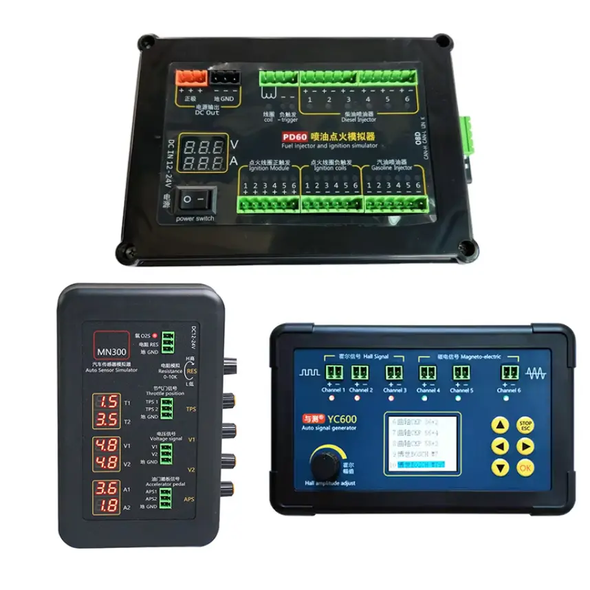Pd60 + Mn300+ Yc600 Automotive Injector Ignition & Sensor & Ckp Cmp Signal Simulator 1