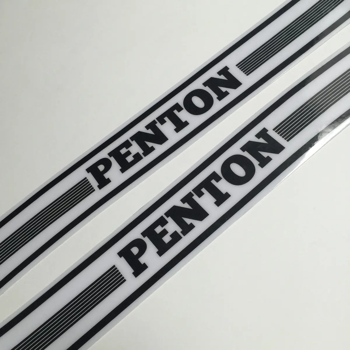 Penton, 1974-75 Tank Decals, Black On White, Reproduction 1