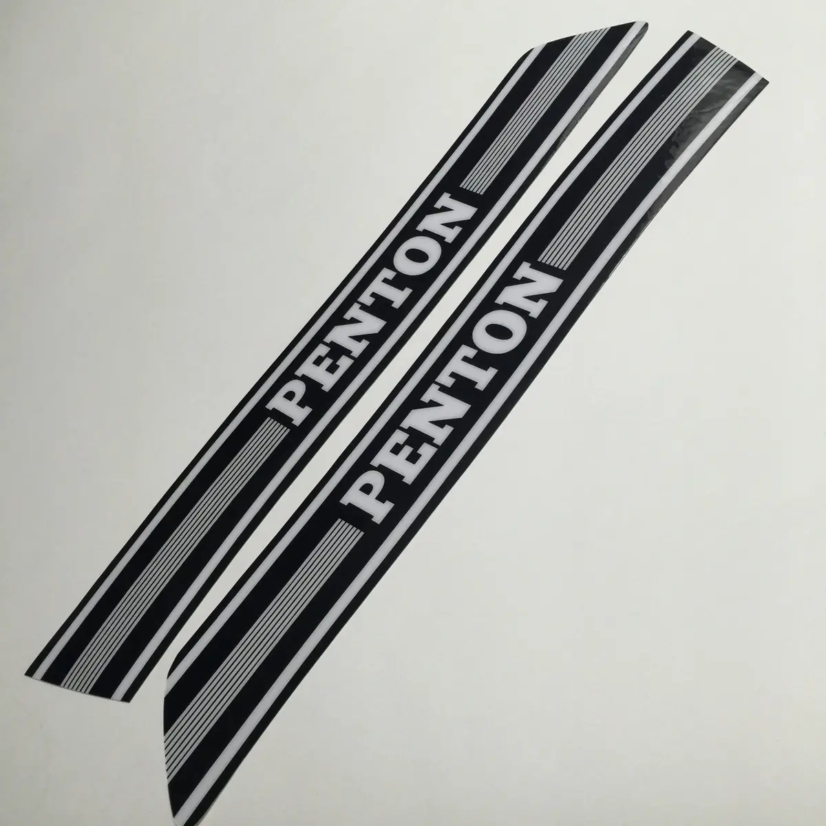 Penton, 1974-75 Tank Decals, White On Black, Reproduction 1