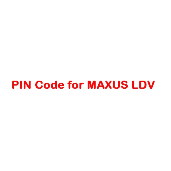 Immo Pin Code Calculation Service For Maxus Ldv 1