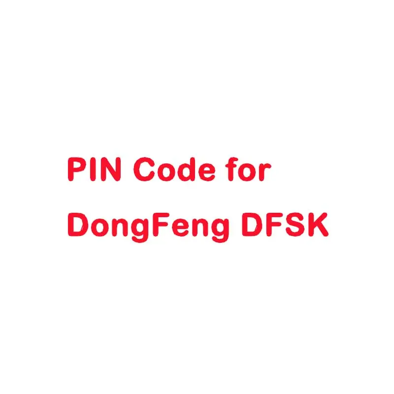 Pin Code Calculation Service For Dongfeng Dfsk 1