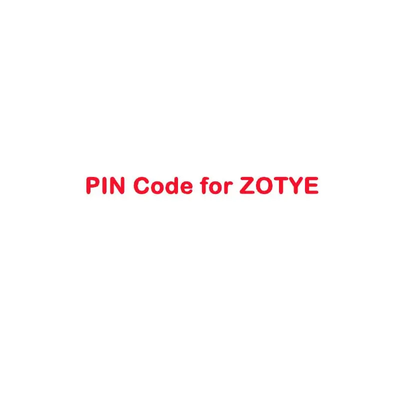 Pin Code Calculation Service For Zotye 1