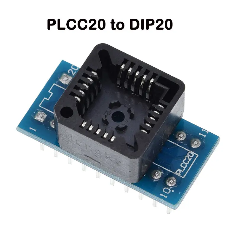 Plcc20 To Dip20 Adpater Ic Socket For Universal Chip Programmer 1