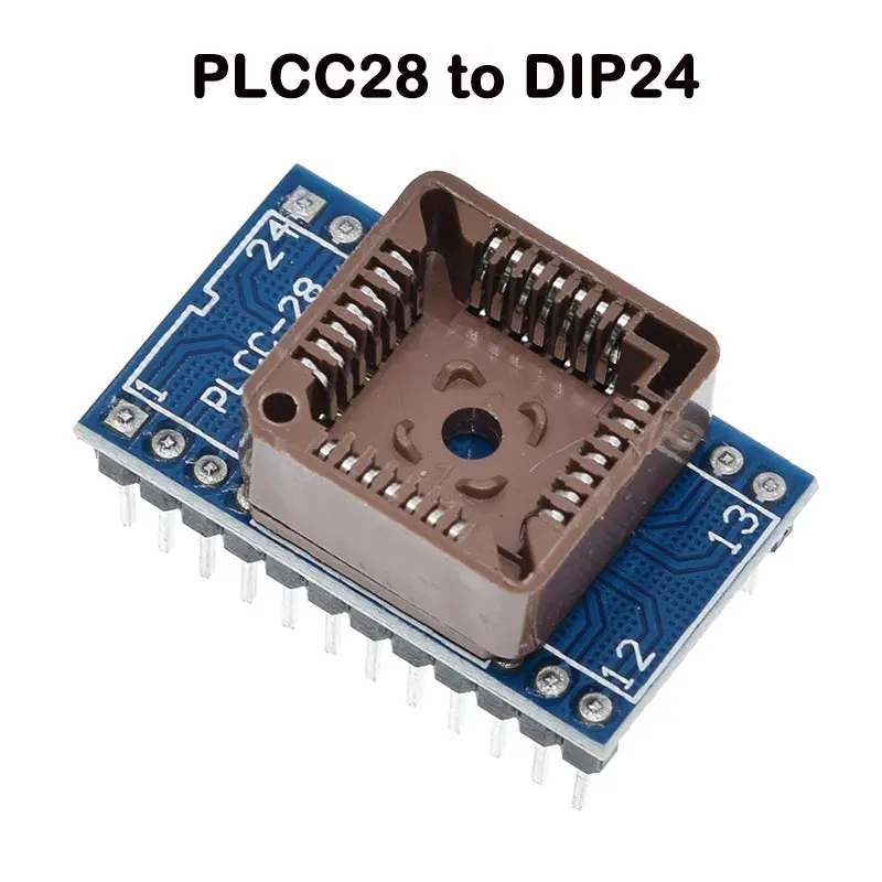 Plcc28 To Dip24 Adpater Ic Socket For Universal Chip Programmer 1