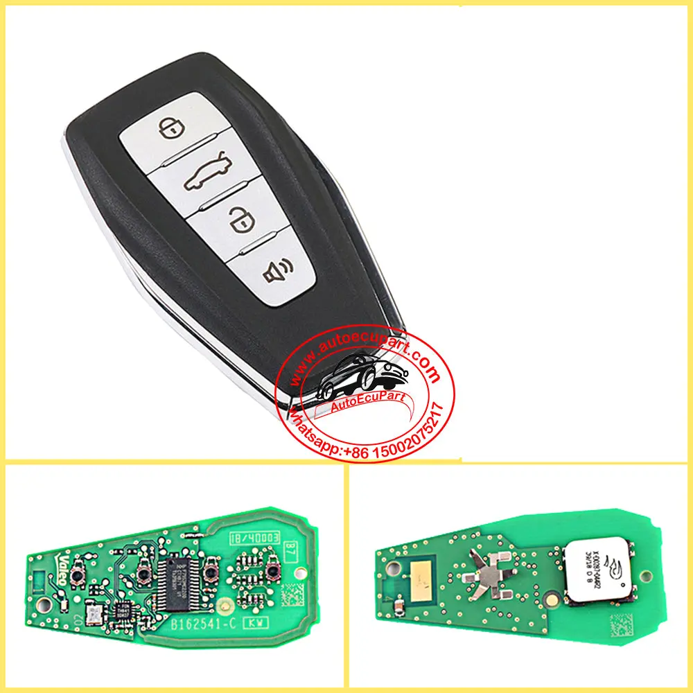 Proximity Smart Key 433Mhz 4A  Chip 4 Button For Geely Benrui 1
