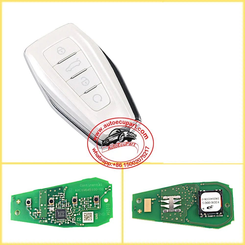 Proximity Smart Key 433Mhz 4A Chip 4 Button For Geely Jiaji 1