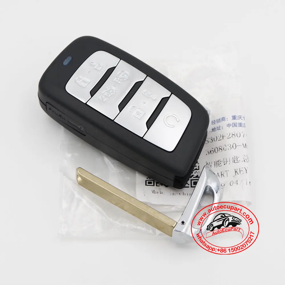 3608030-M50-Aa Genuine Proximity Smart Key 433Mhz 4A Chip 7 Button For Changan Cs85 1