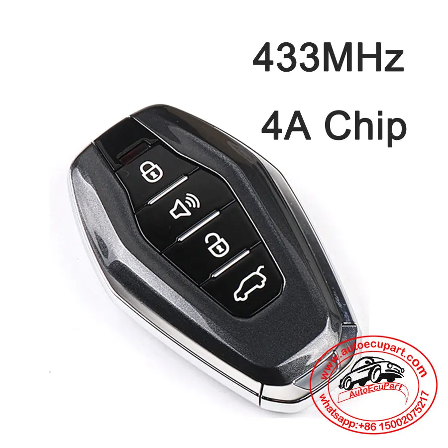 Proximity Smart Remote Control For Chery Jetour X70 X70s X90 433Mhz 2