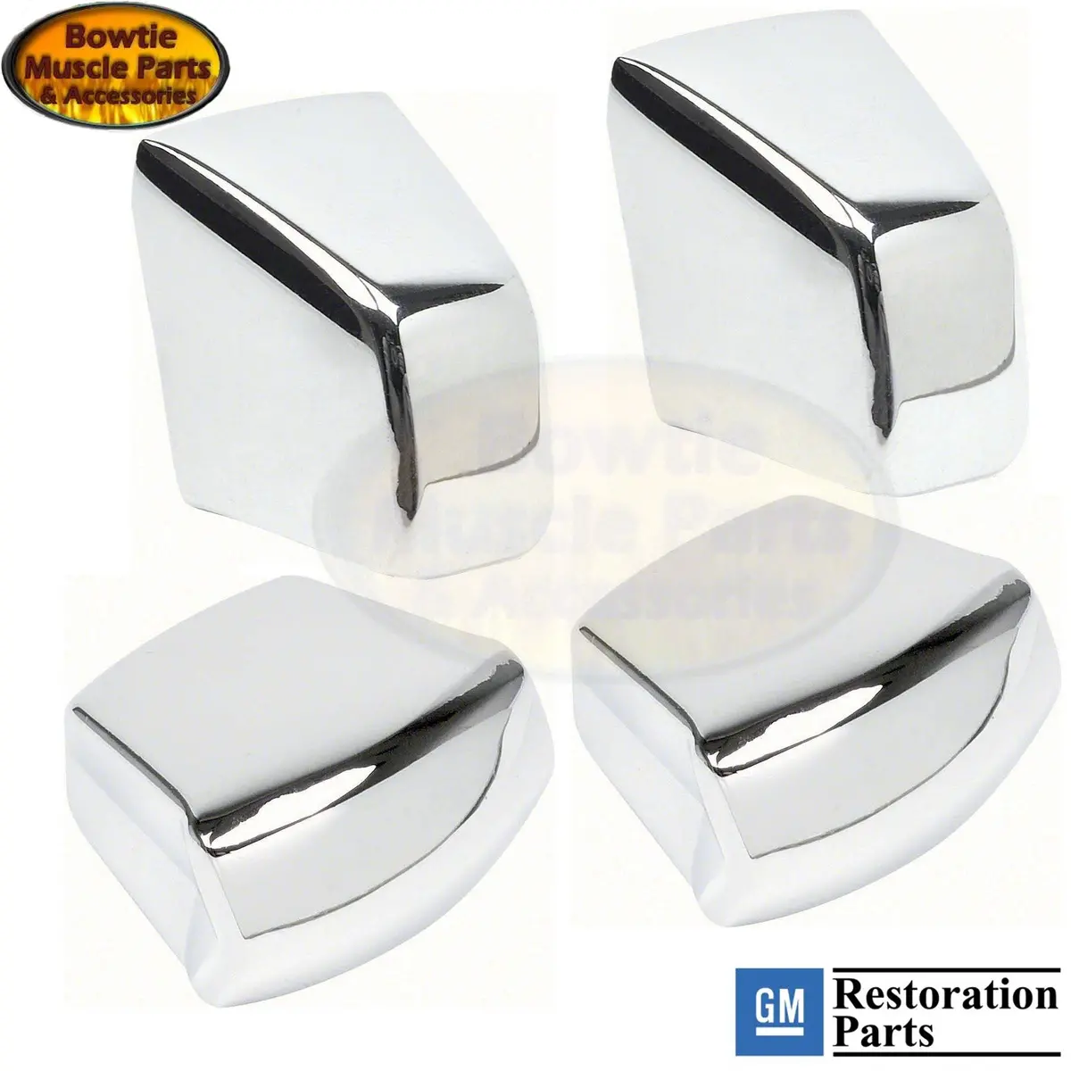 Seat Adjuster Knob Set 67 68 69 Camaro Firebird Heavy Chrome Die-Cast 1