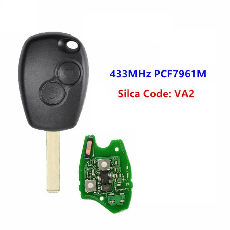 Remote Key 433Mhz Pcf7961m Hitag-Aes 4A Chip For Renault Logan Ii Sandero Ii Trafic Vauxhall Vivaro 2 Button 1
