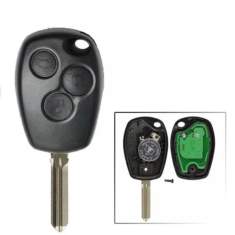 Remote Key 433Mhz Pcf7961m Hitag-Aes For Renault Dacia Duster Logan 3 Button Hu136te 1