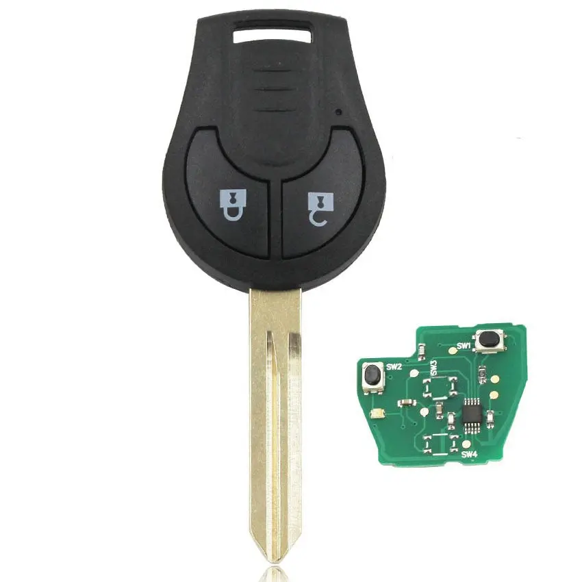 Remote Key Fob 433Mhz 315Mhz Id46 Chip For Nissan March Sunny 2 Button 1
