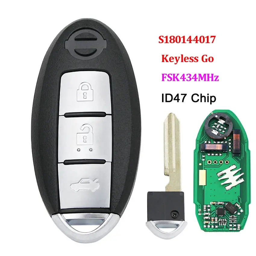 S180144017 Kr5s180144014 Smart Key 433.92Mhz Pcf7938 Id47 Chip For Nissan Teana 1