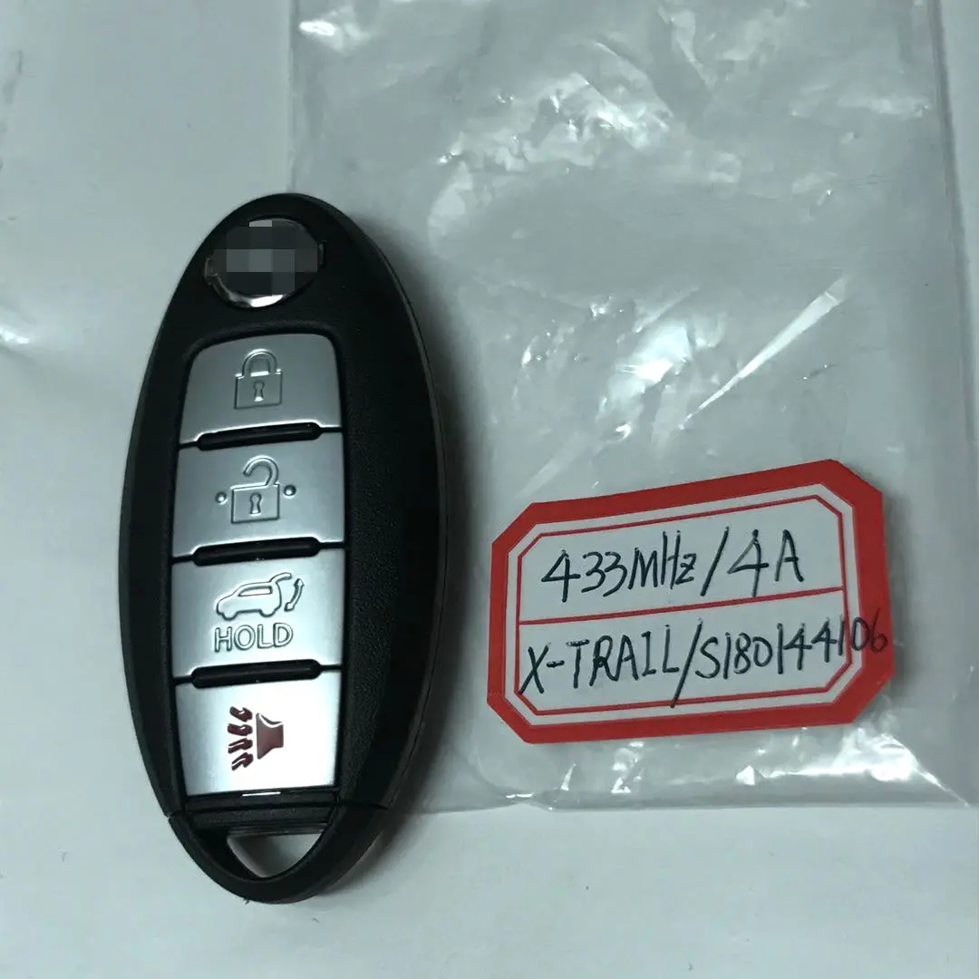 S180144106 Kr5s180144106 Keyless Entry Smart Remote Key 433Mhz Hitag Aes 4A Chip For Nissan Rogue X-Trail 4 Button 1