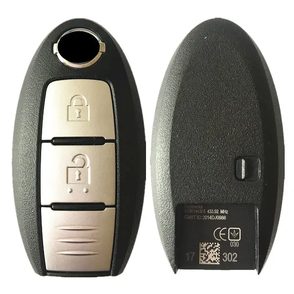 S180144303 Original Proximity Smart Remote Key 433Mhz Hitag-Aes 4A Chip For Nissan Pathfinder Murano 2 Button 1